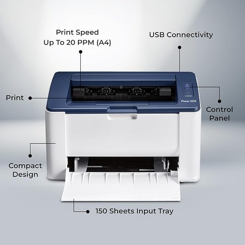 Xerox Phaser 3020 Black & White Monochrome Laser Printer